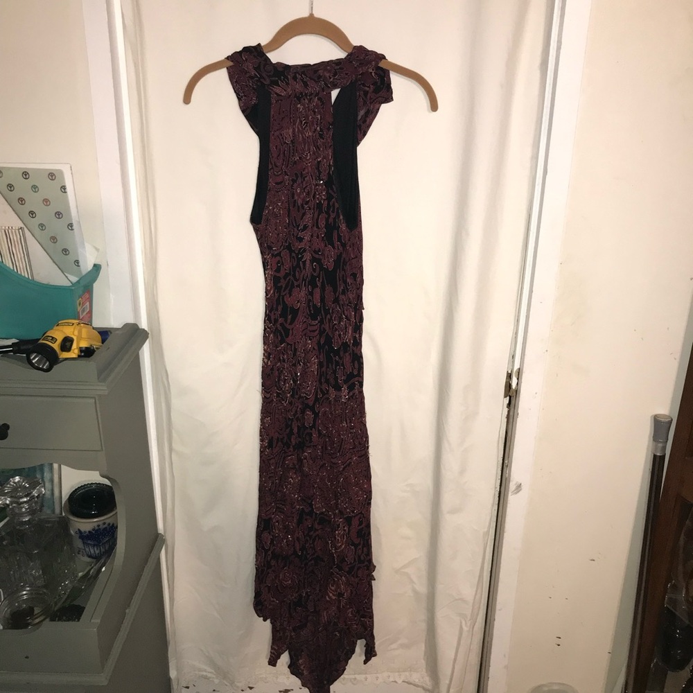 Red Asymmetrical High-Low Cocktail Gown